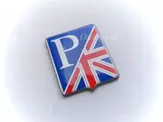 Piaggio Vespa 125 150 Badge fr Emblem Decal UK flag Union Jack Self Adhesive Blu
