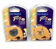 DYMO LetraTag Ultra Blue & Pearl White PLASTIC 1/2” Refill Label Tape - NEW!