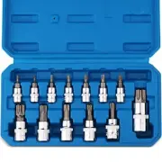 13pcs Torx Bit Socket Set T8t70 Crv Star Sockets 1/4inch 3/8inch 1/2inch Drive F