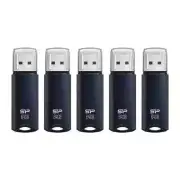 Silicon Power 64GB Marvel M02 USB 3.0 Flash Drive - Navy Blue (5-Pack)