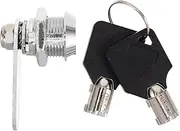 Vaguelly 1 Set Cabinet Cam Locks 16mm Zinc Alloy Cylinder Toolbox Lock with Keys Replacement for Mailbox File Drawer Dresser Shoe Cabinet Desk Rv Furniture Hardware