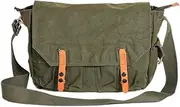 Gootium Canvas Messenger Bag - Vintage Shoulder Bag 16" Laptop Sleeve Bag Courier Style Purse Crossbody Campus Work Bag