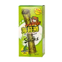 在飛比找PChome24h購物優惠-【小浣熊】零油脂 海苔捲 8支/盒_醬燒原味