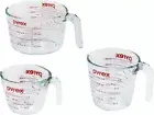 NEW Pyrex Smart Essentials Glass Measuring Jug (3 Piece Set) Free Shipping