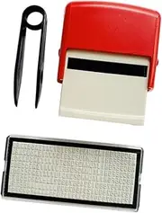 yuksok Self Inking Stamp Inking Stamp DIY Custom Portable Multipurpose Removable DIY Stamp Kit Printing Stamp for School Home Hobby, Red, 18mmx47mm