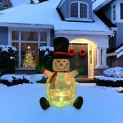 Northlight Lighted Inflatable Snowman with Top Hat Outdoor Christmas Decoration