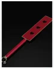 New Rare Genuine Leather Honey Birdette Red Heart Paddle