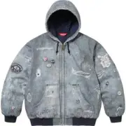 Supreme HJR Trompe L'oeil Hooded Work Jacket ‘Blue’ FW24 Brand New Size Medium