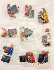 9 Lego NBA Mini Figures Bryant Wade Curry O'Neal Jordan James +3 MORE Sealed NOS
