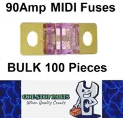 100 x 90A MIDI Fuses ANS 90Amp Fuses 41mm x 12mm 4wd Caravan Fuses 100pcs