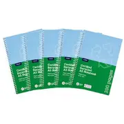 J.Burrows A5 Recycled Spiral Notebook 200 Page 5 Pack