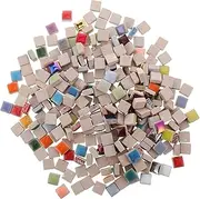 NUOBESTY Ceramic Mosaic Crafts Mosaic Chips Colorful Vases DIY Crafts Square Mirror Mosaic Making Kit Mosaic Wall Tile Handmade Mosaic Tiles Mosaic Craft Supplies Small Mosaic Tiles