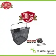 BC Bike/Cycling Front Basket Mesh - Quick Release Handlebar Mount - 31.8 - Black
