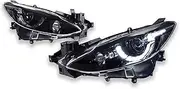 Car Head Lamp Compatible With Mazda 3 Axela 2014-2016 Upgrade Modified to Dynamic Turn Signal Car LED Headlight Assembly