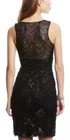 SUE WONG 10 Black Beaded Sequin LBD Embellished Illusion Cocktail formal Dress