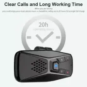 Wireless Multipoint Bluetooth 5.0 Hands Free Car Kit Speakerphone Speaker Visor