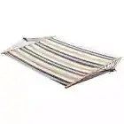 Vivere Double Spreader Bar Hammock 12' Cotton Fabric Material In Desert Moon