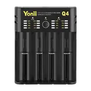 Q4 Four Slot Usb Rechargeable Lithium Battery Charger For 18650/26650/21700/Aaa Battery