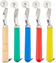 DICOSMETIC 5Pcs Stainless Steel Tracing Wheel Tracing Wheel for Sewing Patterns Tracing Wheel Sewing Tool Needle Point Tracing Wheel Pounce Wheel with Plastic Handle for Arts and Leather Crafts