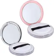 Generic 2Pcs Compact Powder Container Empty Powder Box 5G Makeup Powder Case with Mirror Mesh Sifter
