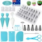 79pcs Cake Decorating Kit Icing Piping Nozzles Set Pastry Bag Scraper Flower AU