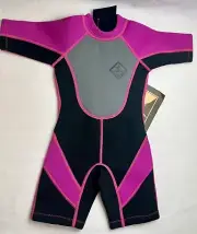 Nova Surfwear Wetsuit Size 3-4 Years BRAND NEW With Tags Pink And Black Children