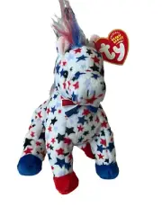 NEW TY Beanie Babies Baby Plush Stuffed Animal Lefty 2004 Donkey