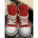 二手極新女童鞋CONVERSE 15.5公分 高筒鞋 紅色