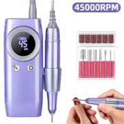 45000RPM Electric Nail Drill Machine Rechargeable Manicure Cutter Machine With LCD Display Professional Nails Sander Nail Art
