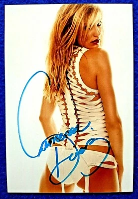 CAMERON DIAZ - Signed "Stripped Angel" 4x6 Colour photo COA