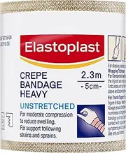 Elastoplast Heavy Weight Crepe Bandage 5cm x 2.3m - Unstretched | Moderate Compression | Reduces Swelling | Bandage Wraps for Strains & Sprains | Supports Injuries | Secures Wound Dressings