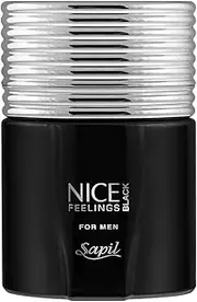 Sapil Nice Feelings Black - EDT Spray for Men - Powerful and Spontaneous Eau De Toilette - Long Lasting and Addictive Cologne - Opens with Citrus - Perfect for Date Night or Evening Out - 2.5 oz
