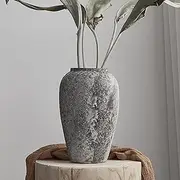 [AWNR] Terracotta Vase Farmhouse Decor: Ceramic Clay Vase Pottery Vase Vintage Vases for Flowers Rustic Home Decor for Living Room Mantel Bedroom Kitchen Dinning Table Centerpieces Art Collectibles