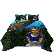 Alice and the Cheshire Cat Coverlet