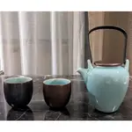 日式青瓷功夫茶具組(一壺三杯)