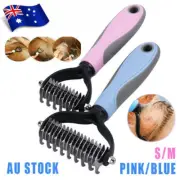 Dog Pet Cat Grooming Comb Brush Undercoat Rake Dematting Deshedding Trimmer AU