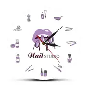 Beauty Shop Nail Spa Studio Custom Wall Clock Pedicure Salon Tools Artwork