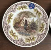 ROYAL STAFFORD Homeland Capercaille Grouse 8 1/4” Salad Plates Set of 3 NEW!