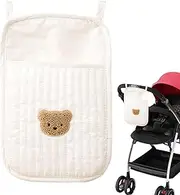 Baby Crib Organizer, Cradle Storage Bag with 2 Pockets, Heavy Duty, Bedside Nursery Attachment Ideal for Toys, Diapers, Convenient Accessories, Parents and Caregivers