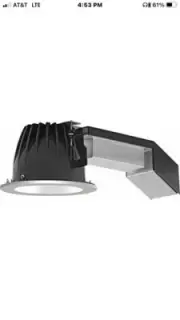 RAB RDLED6R20-80Y-S-W LED Remodeler 6" Round Downlight Dimmable White Ring