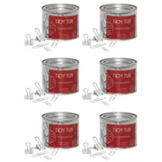 6x Lantern Studios Tiidy Tub Paper & Bulldog Clips Office Document Clamp White