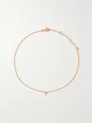 [SHAY] SHAY - 18-karat Rose Gold Sapphire Anklet - One size One size Gold