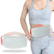 Portable Menstrual Heating Pad for Women Girls Period Cramps and Back Pain Relief, Cordless Belly Warming Belt Wrap, USB Electric 3 Heat Levels and 3 Vibration for Cramps, Waist, Lumbar, Abdomen (Grey)