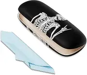[ZAXMEY] Eyeglasses Case, Portable Hard Shell Protective Case For Glasses, Glass Case for Women and Men with Cleaning Cloth