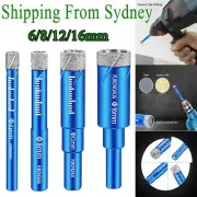 6/8/12mm Diamond Drill Core Bit Dry Holesaw Cut Marble Granite Tile Porcelain AU
