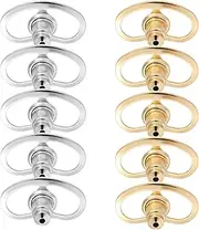[Gaaines] 10 Pcs Earring Backs Safety Backs,Pig Nose Shape Earrings Lifters Backs,Earring Backs for Droopy Ears for Large Studs Heavy Earrings (Gold+Silver)