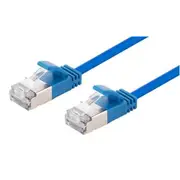 Dynamix PLSSE-C6A-2 Cat6A RJ45 Patch Lead - 2m - Blue S/FTP - Shielded - 10G - 34AWG - Ultra-Slim - Gold Plated - PoE 802.3af [PLSSE-C6A-2]