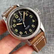 Big Crown 39MM Tandorio Black Dial Beige Marks NH35A PT5000 Automatic Mens Watch