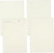 DIYEAH 4 Pcs Loose Leaf Paper Inserts Thick Smooth Graphing Paper for Planners Binders Easy Installation with Ring Refill for Organizing Your Notes
