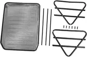 FOYTOKI 1pc Desk Rack Two File Organizer for Office Supplies Design for Documents Magazines and Folders Storage Black Desktop Organizer Rack
